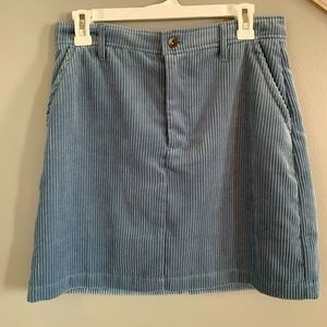 NWT Banana Republic Blue Corduroy Skirt